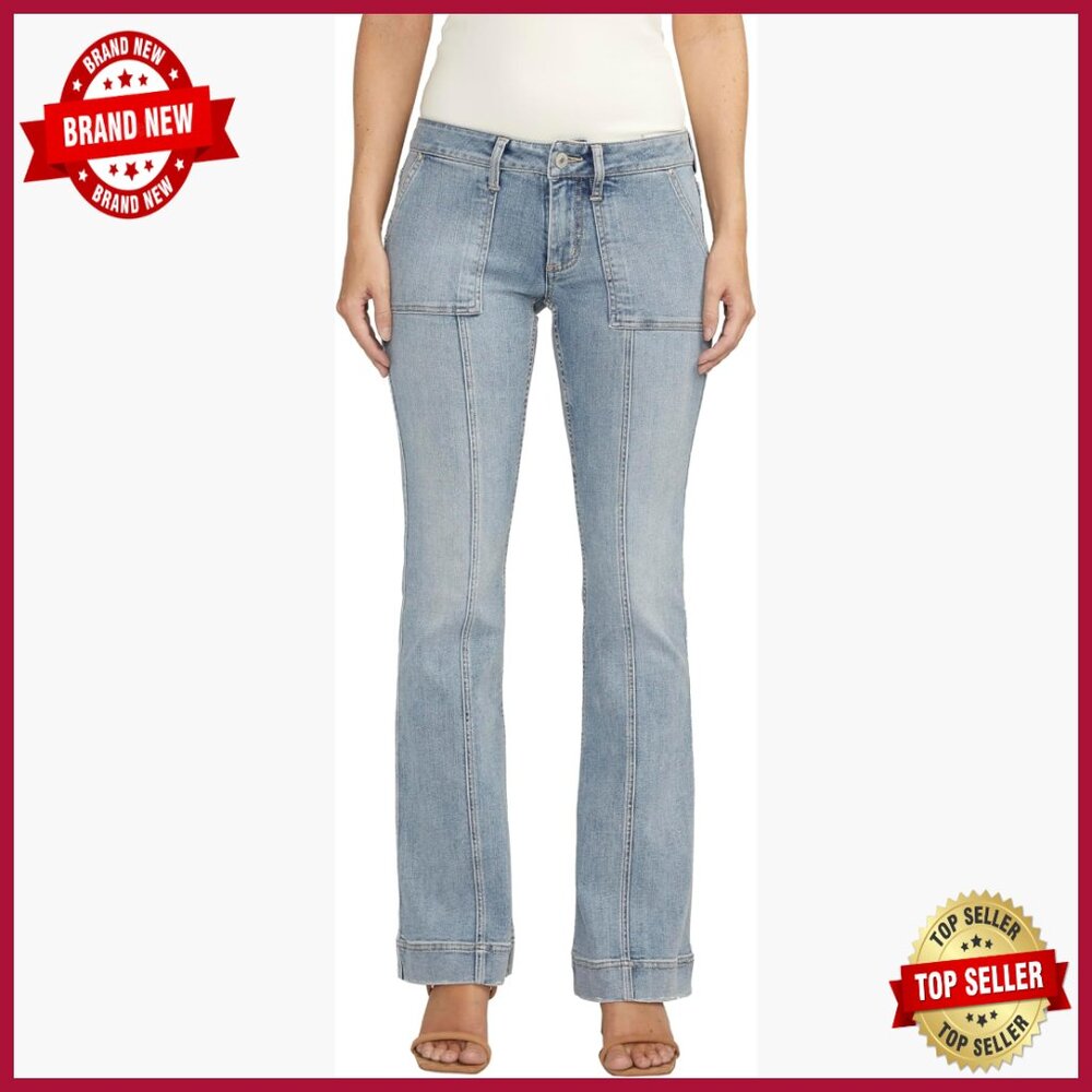 Low Rise Curvy Fit Bootcut Jeans Stretch Denim 31 Inseam